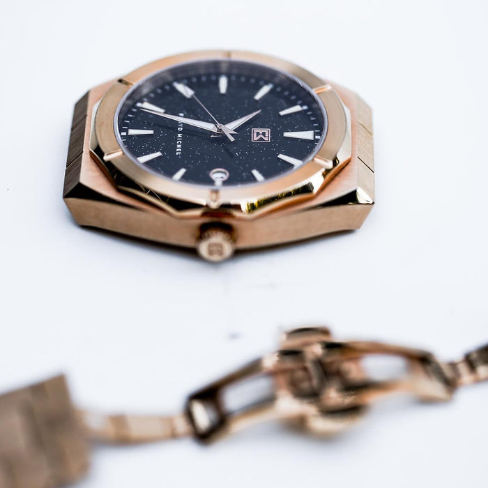 Aventurine Rose Gold Automatic Stainless Steel